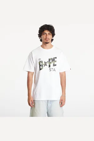 A Bathing Ape T-shirt 1St Camo Bape Sta Short Sleeve Tee White/ Green XXXL