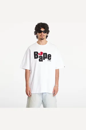 A Bathing Ape T-shirt Heart Ape Head Relaxed Fit Short Sleeve Tee White XL
