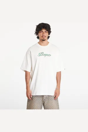 A Bathing Ape T-shirt Logo Relaxed Fit Short Sleeve Tee Ivory XL
