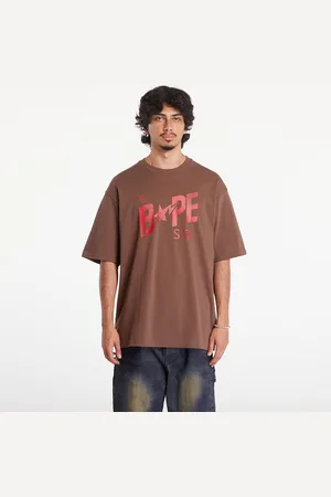 A Bathing Ape T-shirt Floral Solid Camo Bape Sta Logo Relaxed Fit Short Sleeve Tee Brown XL