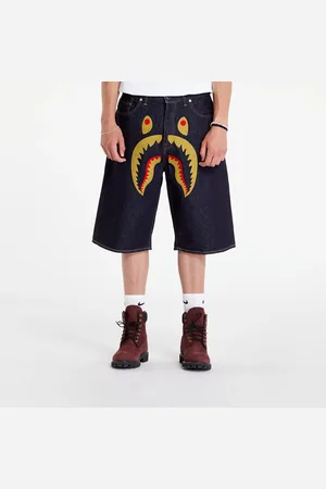 A Bathing Ape Korte broek Shark Denim Shorts Indigo L