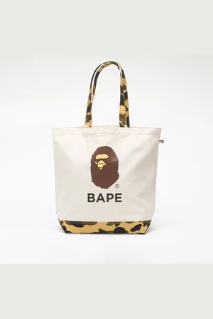 A Bathing Ape Tas 1St Camo Ape Head Tote Bag Ivory Universal
