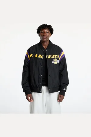 New Era Bomber Los Angeles Lakers NBA Panel Bomber Jacket UNISEX Black/ Canary Yellow L
