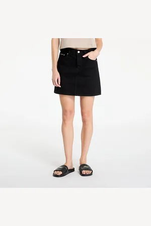 Calvin Klein Jeans Hero High Rise Mini Skirt Denim Classic Black S/28