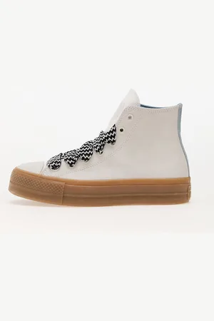Converse Sneakers Chuck Taylor All Star Lift Platform Suede Vintage White/ Out Of The Blue EUR 37