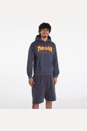 Thrasher Sweatshirt Flame Hoodie Dark Grey L