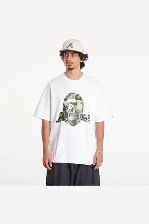 A Bathing Ape T-shirt Abc Camo Ape Head Relaxed Fit Short Sleeve Tee White XXL