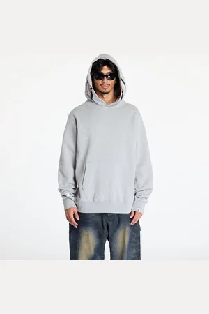 A Bathing Ape Sweatshirt Shark Pullover Hoodie Gray L