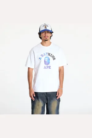 A Bathing Ape T-shirt Tie Dye College Tee White/ Black XXXL