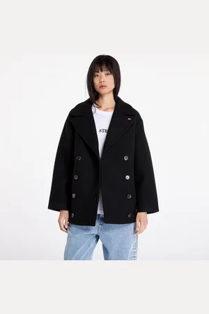 Tommy Hilfiger Jas Tommy Jeans Wool Peacoat Black L