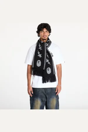 A Bathing Ape Sjaal Jacquard Bape Logo Long Scarf M Black Universal