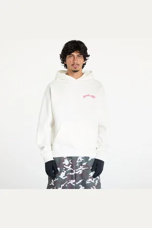 AWAKE NY Sweatshirt Twill Logo Hoodie Cream L