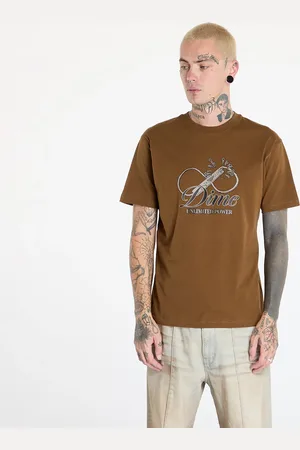 DIME T-shirt Cursive Power T-Shirt UNISEX Dark Brown L