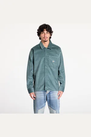 Dickies Shirt Corduroy Long Sleeve Shirt Lincoln Green L