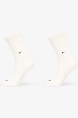 Nike Everyday Cushioned Crew Socks 2-Pack Sail/ Black L