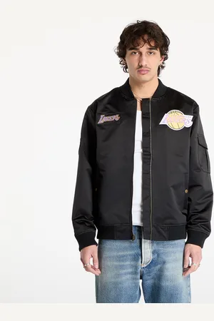 Mitchell & Ness Jas NBA Team Leader Satin Vintage Logo Lakers Bomber Black XL