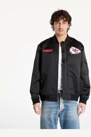 Mitchell & Ness Jas NFL Team Leader Satin Vintage Logo Chiefs Bomber Black XXL