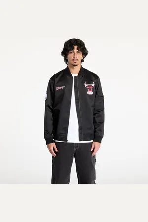 Mitchell & Ness Jas NBA Team Leader Satin Vintage Logo Bulls Bomber Black M