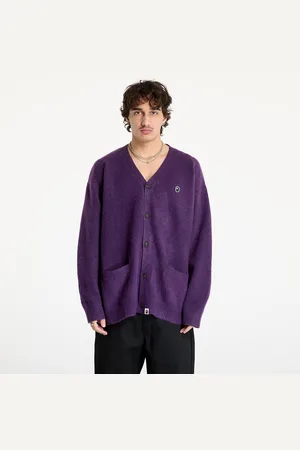 A Bathing Ape Trui One Point Hairly Yarn Cardigan M Purple L