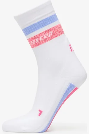 CEP Miami Vibes Mid Cut Compression Socks White/ Pink/ Sky XL