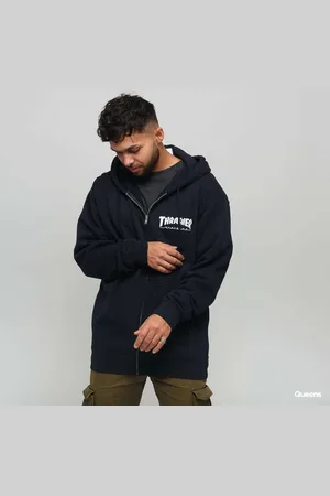 Thrasher Sweatshirt Magazine Logo Zip Hood Black L
