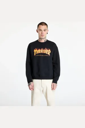 Thrasher Sweatshirt Flame Crewneck Black XL
