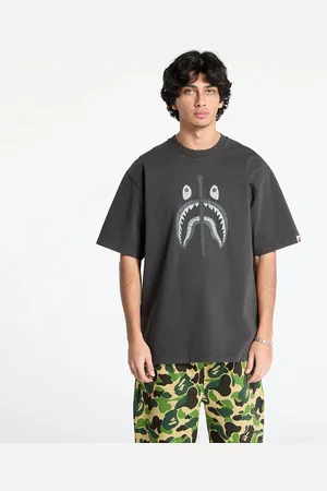 A Bathing Ape T-shirt Garment Dye Shark Relaxed Fit Tee Black XL