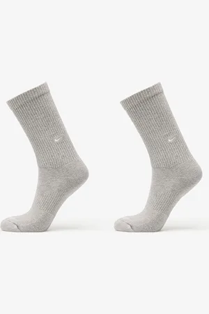 Nike Everyday Cushioned Crew Socks 2-Pack Dark Grey Heather/ White L