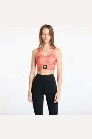 Under Armour Project Rock HeatGear Bra Orange XS