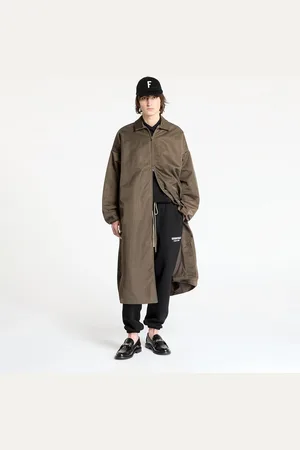 FEAR OF GOD Jas Textured Nylon Trench Coat Brown L