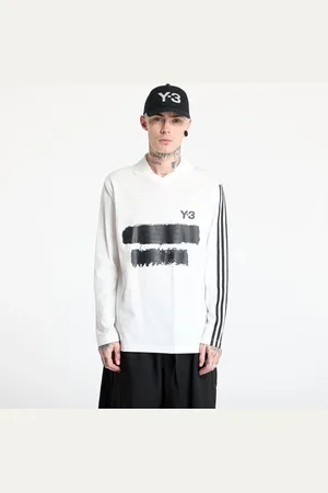 Y-3 T-shirt Graphic Logo Long Sleeve Top UNISEX Core White L
