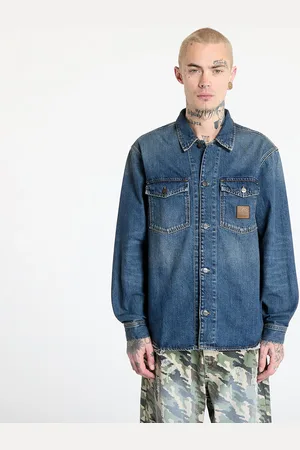 Carhartt Jas Lincoln Shirt Jacket UNISEX Blue Worn Used Wash L