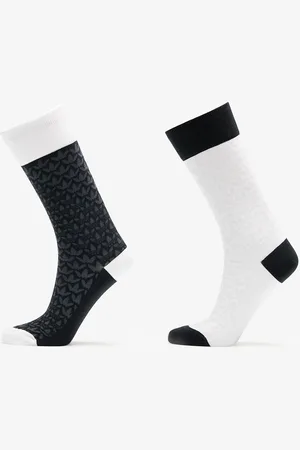 adidas Adidas Monogram Crew Socks 2-Pack Black/ White L
