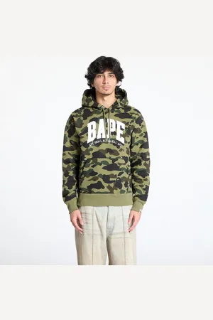 A Bathing Ape Sweatshirt 1St Camo Bape Pullover Hoodie Green L