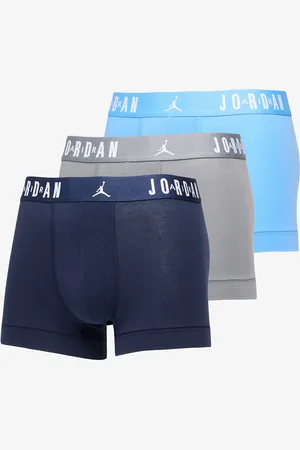 Jordan Mens Flight Cotton Trunk 3-Pack University Blue L