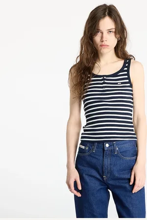 Tommy Hilfiger Tanktop Tommy Jeans Slim Button Tank Blue L