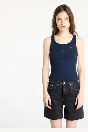 Tommy Hilfiger Tanktop Tommy Jeans Slim Button Tank Blue L