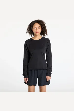 On Running T-shirt Performance Lg Sleeve Tee Black/ Eclipse L
