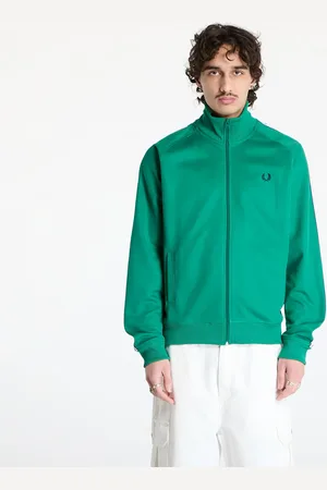Fred Perry Jas Taped Track Jacket Label Green L