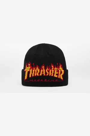 Thrasher Flame Fold Beanie Black Universal