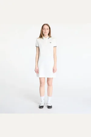 Fred Perry The Twin Tipped Dress Snow White/ Court Green 34