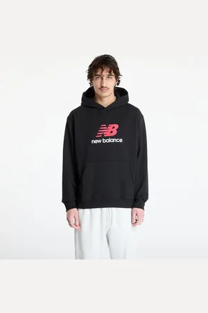 New Balance Sweatshirt Athletics French Terry Logo Hoodie Black L