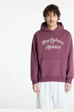 New Balance Sweatshirt Athletics Relaxed League Hoodie Violet L