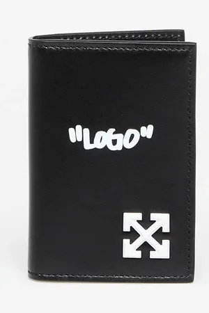 OFF-WHITE Portemonnee Jitney Quote Documents Holder Black/ White Universal