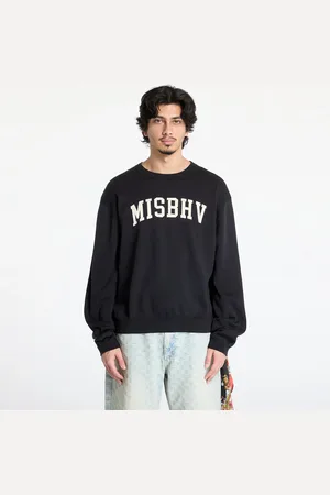 MISBHV Trui Knitted Varsity Crewneck Sweatshirt UNISEX Black L