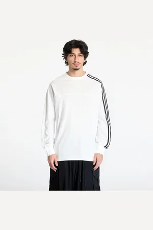 Y-3 T-shirt 3-Stripes Long Sleeve Long-Sleeve Top UNISEX Core White L