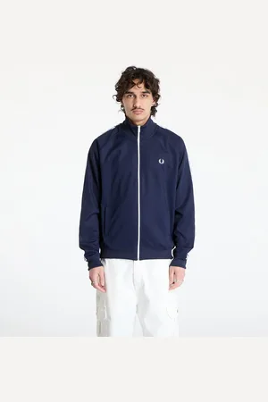 Fred Perry Jas Taped Track Jacket Carbon Blue M
