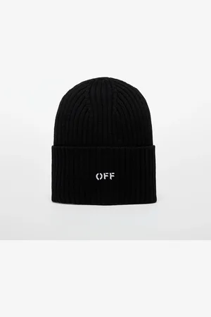 OFF-WHITE Off Stamp Loose Knit Beanie Black/ White Universal