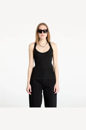 OFF-WHITE Top Light Rib Alla Top Black/ Black L