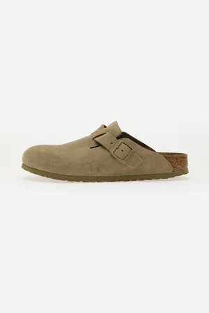 Birkenstock Sneakers Boston Suede Leather Faded Khaki EUR 41